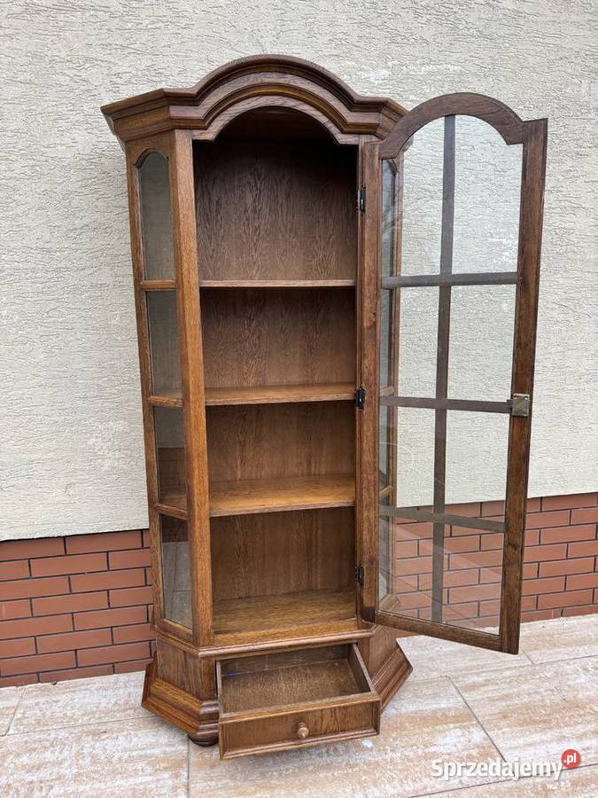Witryna stylowa holenderska ciemny dąb kredens Garwolin