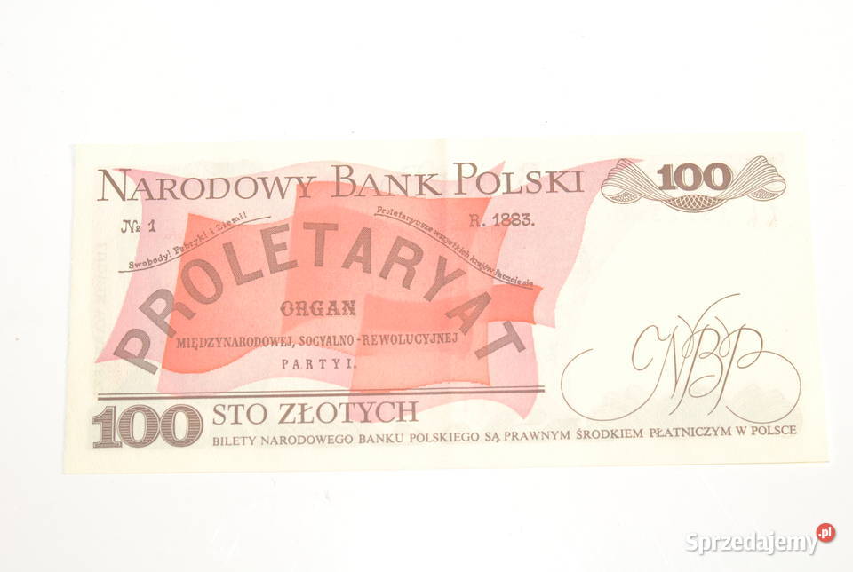 Stary banknot 100 złotych Waryński 1988 antyk