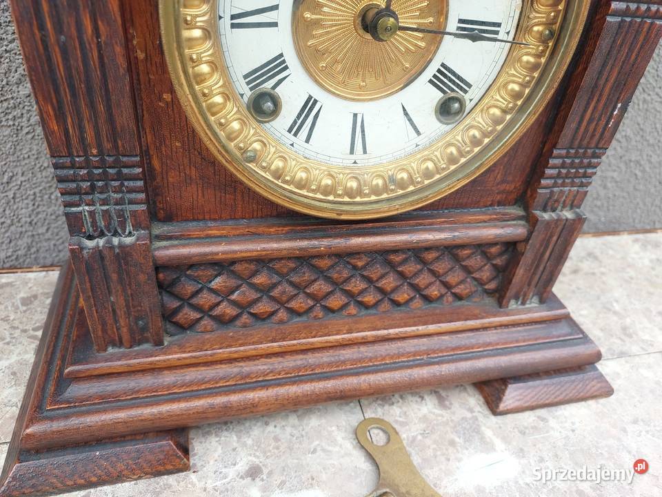 Zabytkowy zegar kominkowy Ansonia Salem USA Antyki Tczew sprzedam