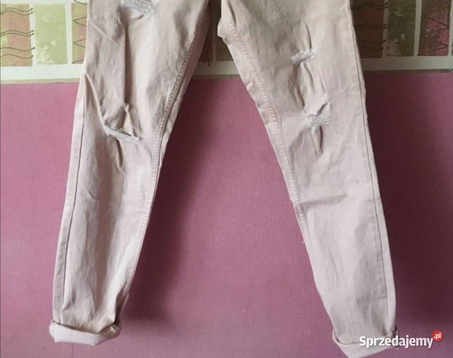 HM spodnie dżinsowe destroy ripped jeans z Leszno