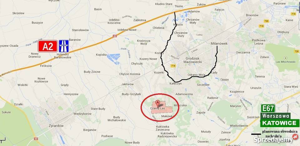 Sprzedam działkę budowlaną Czarny Las os Villa budowlana Grunty i działki mazowieckie sprzedam