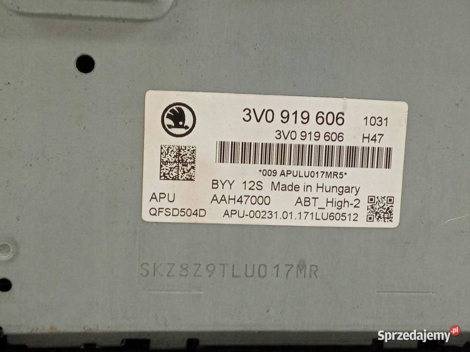 RADIONAWIGACJA FABRYCZNA ORG 3V0919606 Skoda świętokrzyskie