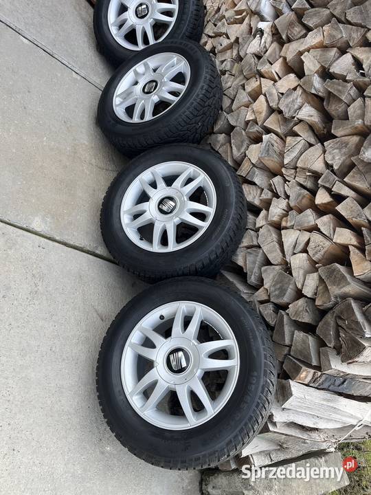 Felgi aluminiowe Seat 5x100 z oponami zimowymi Samochodowe podkarpackie Rzeszów
