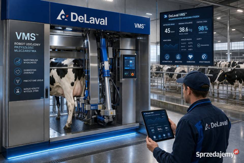 DeLaval Robot udojowy VMS sprzedaż montaż serwis Hajnówka