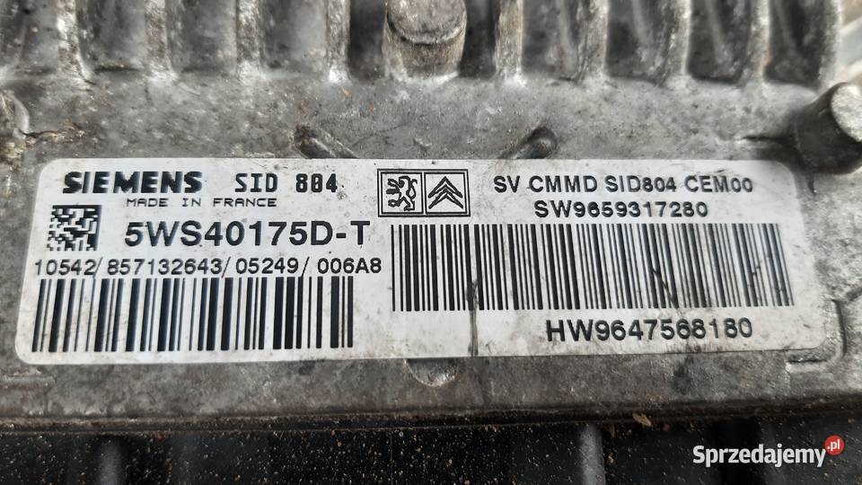 kompuetr sterownik silnika peugeot 1007 14 hdi Dębno