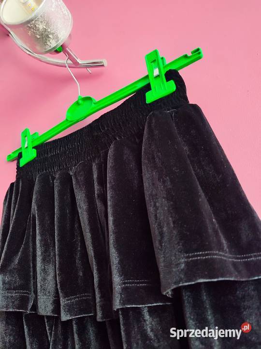 Elegancka Czarna Spódniczka Mini Lekka Letnia