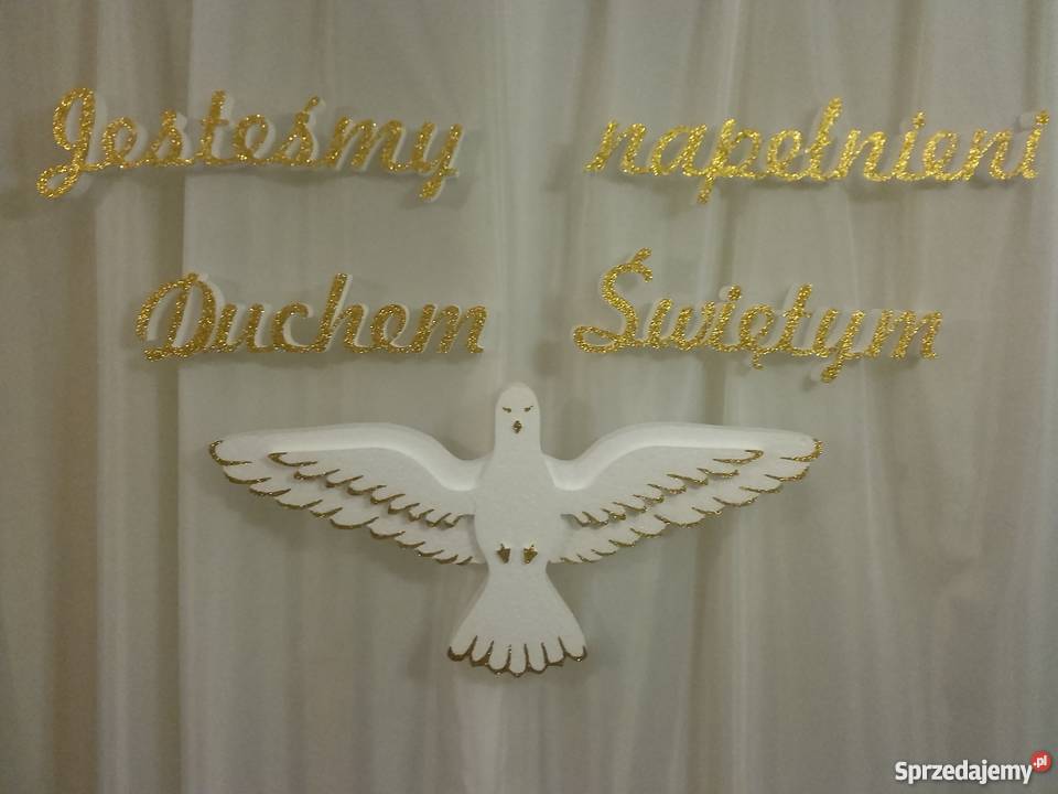 Gołębica dekoracja bierzmowanie ołtarz Boże Dekoracje i ozdoby Dobrzyca sprzedam