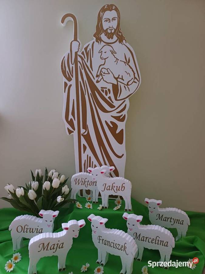 Postać Pana Jezusa pasterza dekoracja Pierwsza Dobrzyca