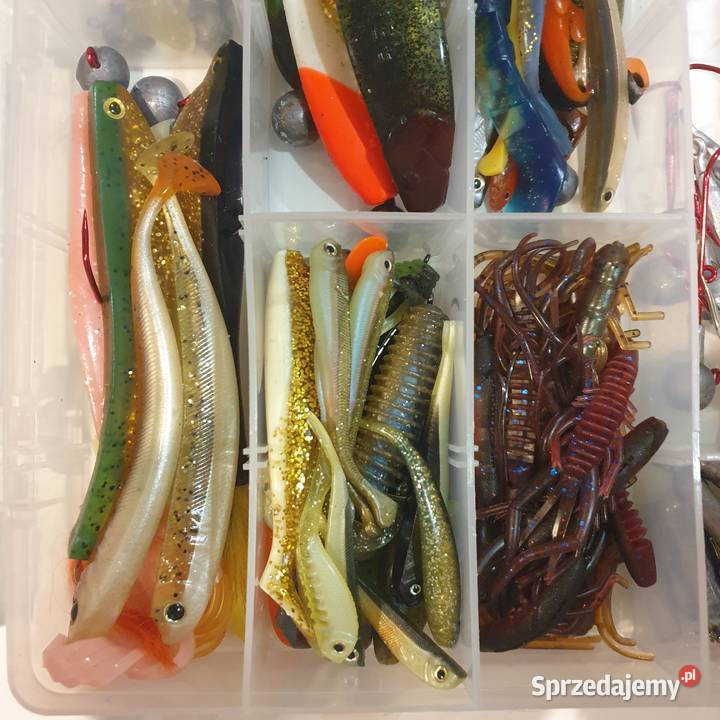 Zestaw gumy wędkarskie haczyki