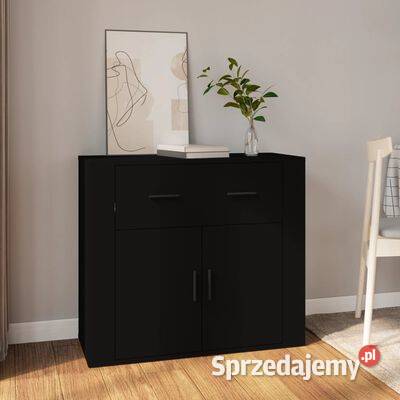 vidaXL Szafka czarna 80x33x70 materiał Warszawa sprzedam