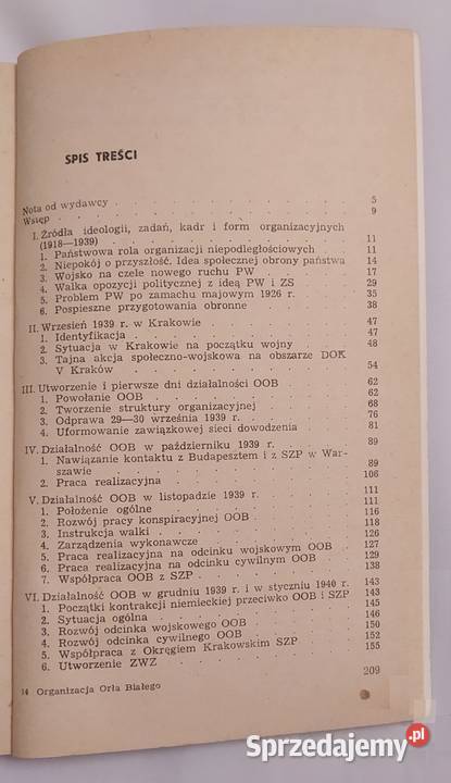 ORGANIZACJA ORŁA BIAŁEGO Kazimierz Pluta Rok wydania 1987 podlaskie sprzedam