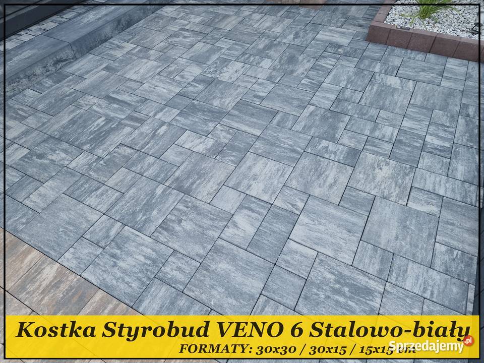 Kostka brukowa Styrobud VENO kolor Stalowobiały Gorzyce