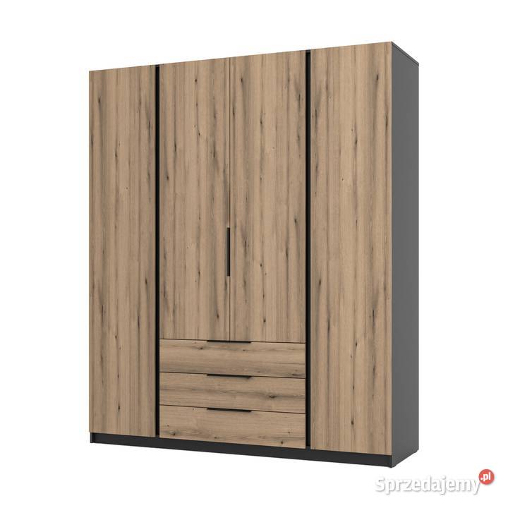 Duża szafa z szufladami 200 4 kolory szybka Kalisz