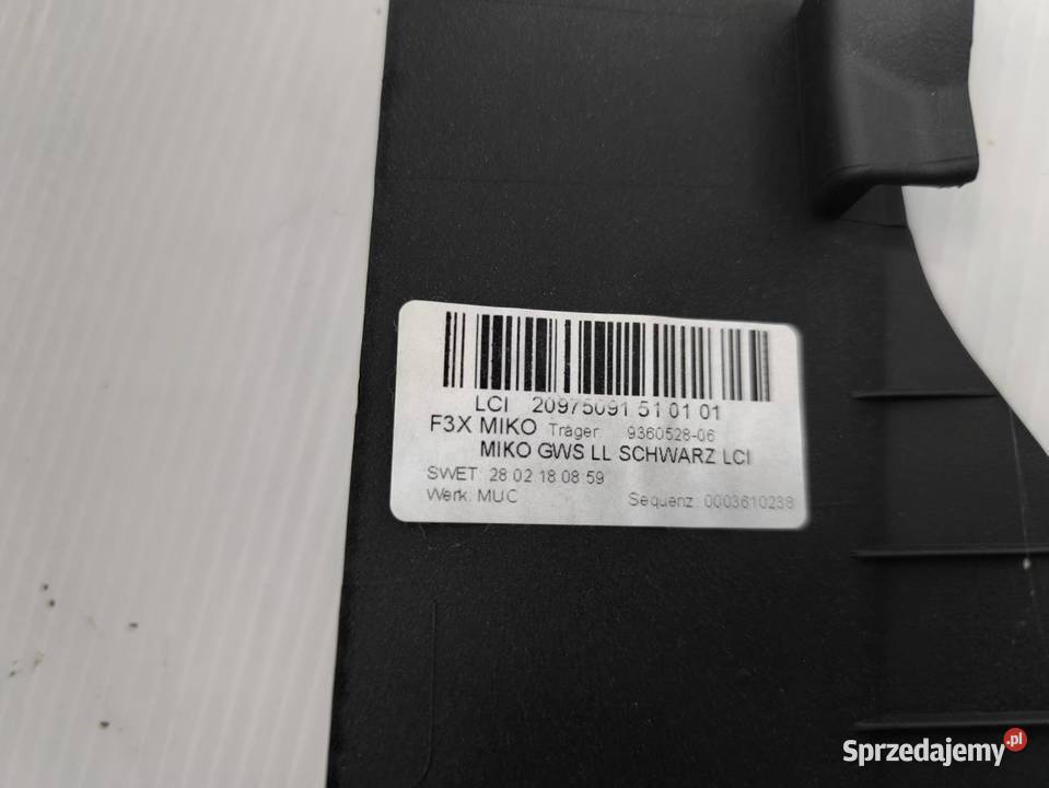 PODŁOKIETNIK TUNEL SRODKOWY BMW F30 F31 LIFT wielkopolskie