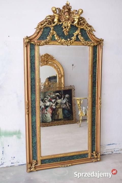 Pałacowe Barokowe Złote Zielone Lustro Gruba Kraków sprzedam