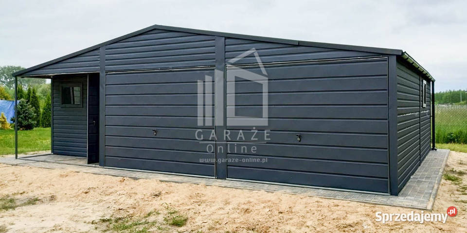 GARAZ BLASZANY 9m x 6m wnęka 9x6 dwuspad rynny Nowy Sącz