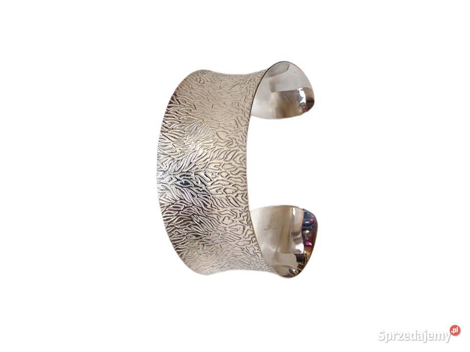 7553 Srebrna Szeroka Grawerowana Bangle srebro Kędzierzyn-Koźle