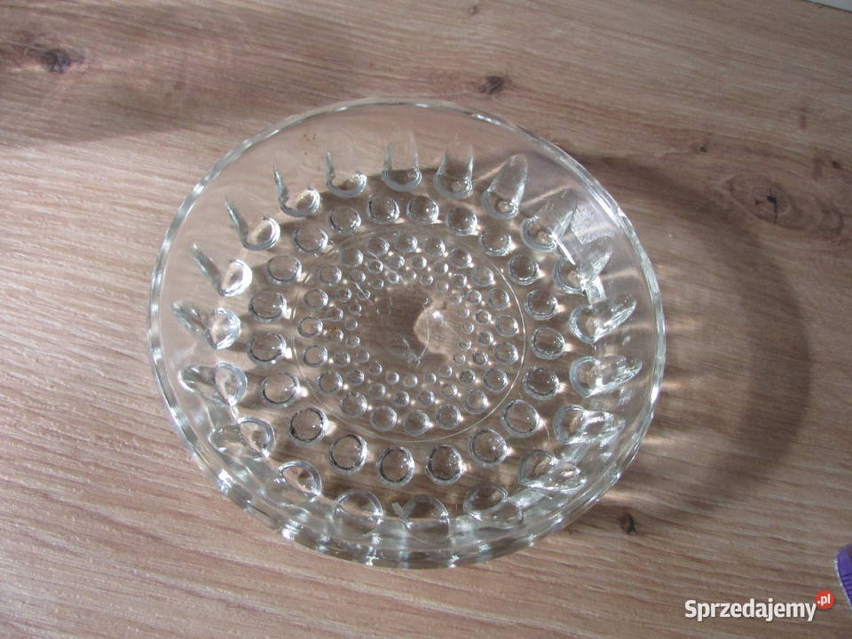 talerz talerzyk spodeczek szkło ozdoba PRL Kraków