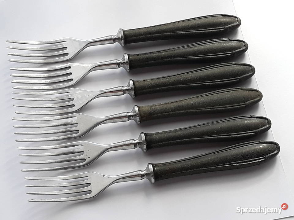 Widelce obiadowe 1 BAKELIT Gerlach sztućce PRL śląskie Dąbrowa Górnicza sprzedam