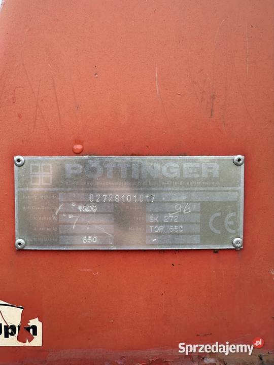 Zgrabiarka Pttinger Top 650 claas krone Olesno sprzedam