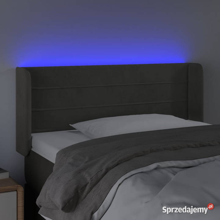 Zagłówek do łóżka z LED ciemnoszary 93x16x7888 Warszawa
