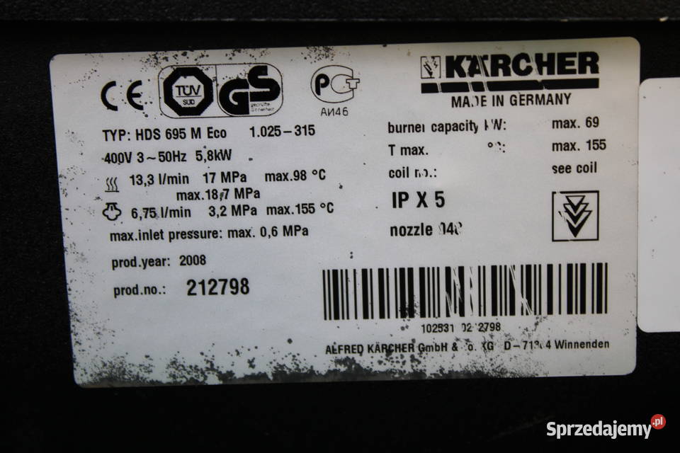 Myjka Gorąco wodna KARCHER HDS 695 M Eco 2008r Radom