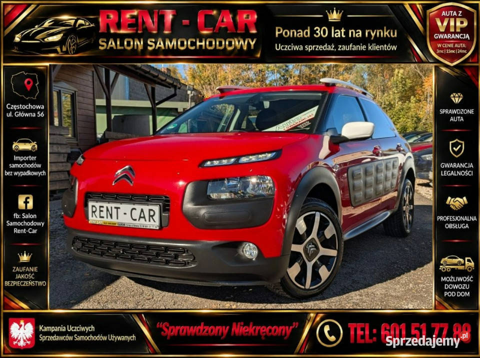 Citroen C4 Cactus 12i82OPŁACONYBezwypadkowy centralny zamek Częstochowa