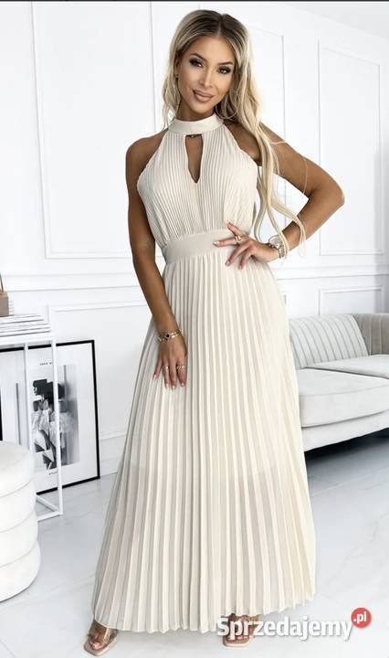 Plisowana sukienka MIDI Sm Śliwice