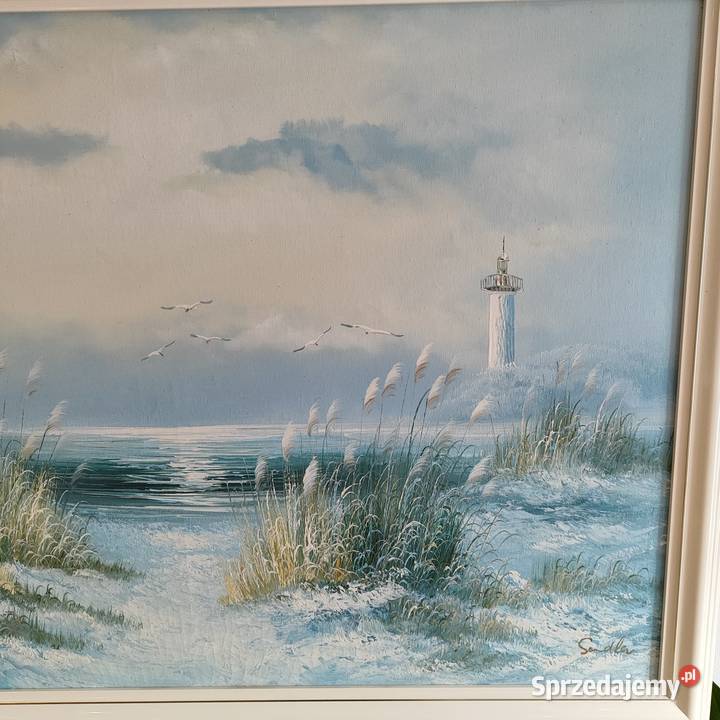 Duży obraz ręcznie malowany ojej na płótnie