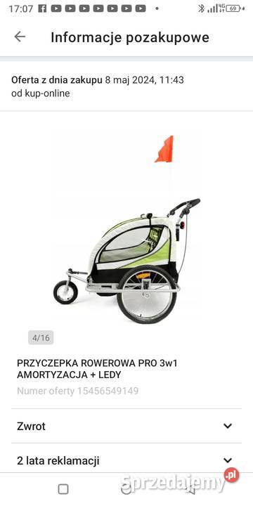 Przyczepka rowerowa 3w1 nowa Jędrzejów