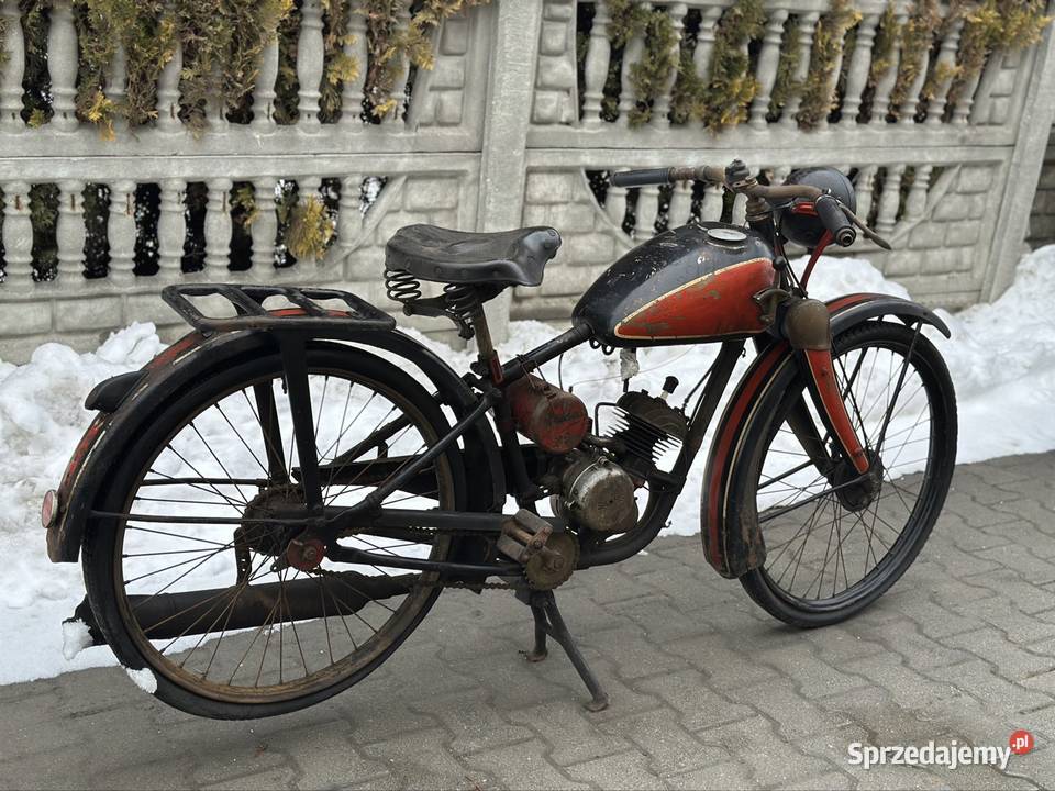 Zabytkowy motocykl Phanomen 98 Sachs 1939 benzyna śląskie Wisła Mała