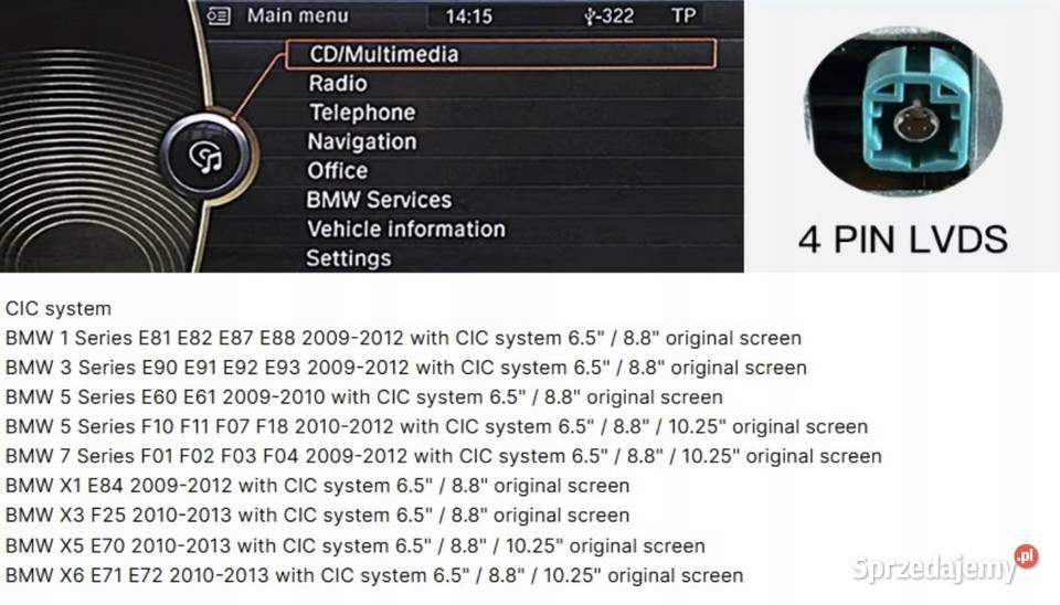 CarPlay i Android Auto BMW z systemem CIC