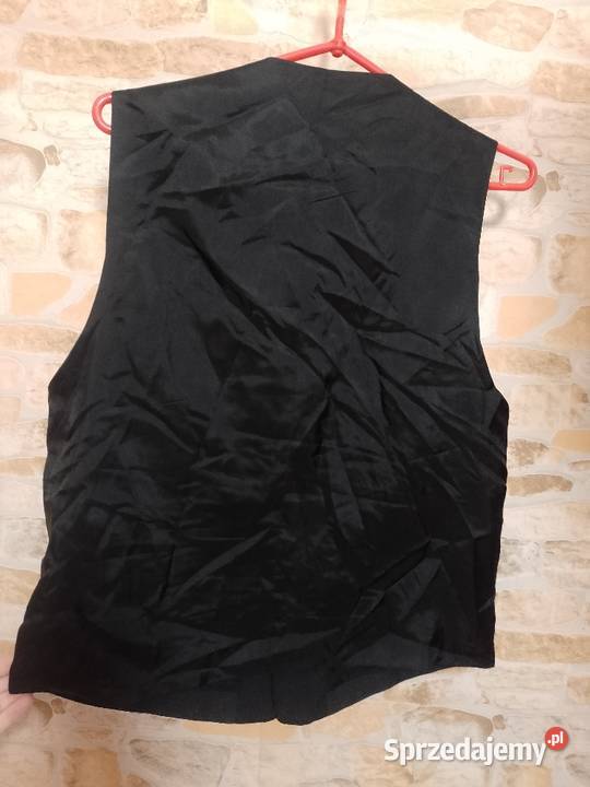 SM Czarna prążkowana kamizelka garniturowa z czarny małopolskie Kraków sprzedam