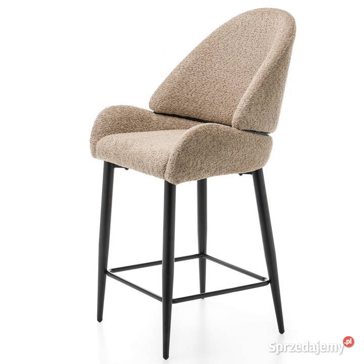 Hoker Tapicerowany Bergamo Boucle Ciemnobeżowe Tarchały Małe