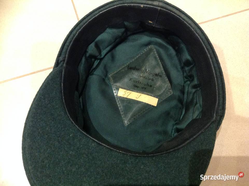 Stara Niemiecka Czapka Wojskowa Sygnowana Militaria Nowa Sól