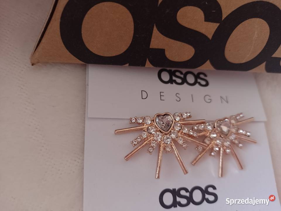 ASOS Bogato zdobione kolczyki z Londynu serca Kraków sprzedam