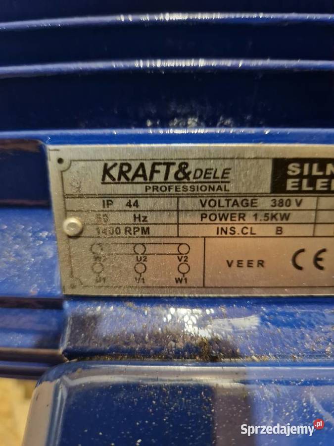 SILNIK ELEKTRYCZNY 3 FAZOWY 1500W 380V 1400RPM Głogowa