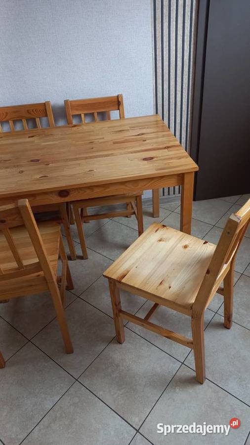 Stół i 4 krzesła komplet wielkopolskie Gorzyce Wielkie
