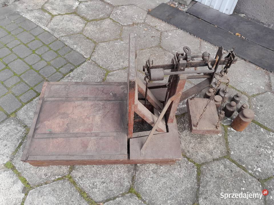 Stara waga dziesiętna towarowa sprawna zestaw Dąbrowa Górnicza