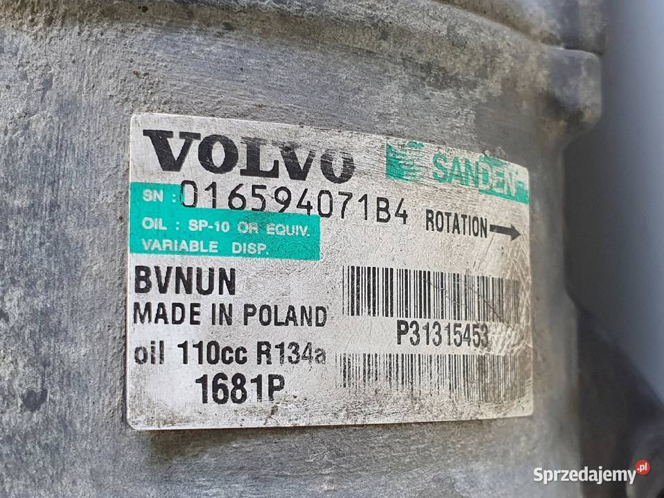 SPRĘŻARKA KLIMATYZACJI Volvo S60 II V60 I V70 Chełm