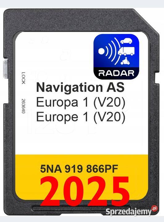 MAPA VOLKSWAGEN VW AS V20 EU 2025 CADDY CC GPS i akcesoria Elektronika
