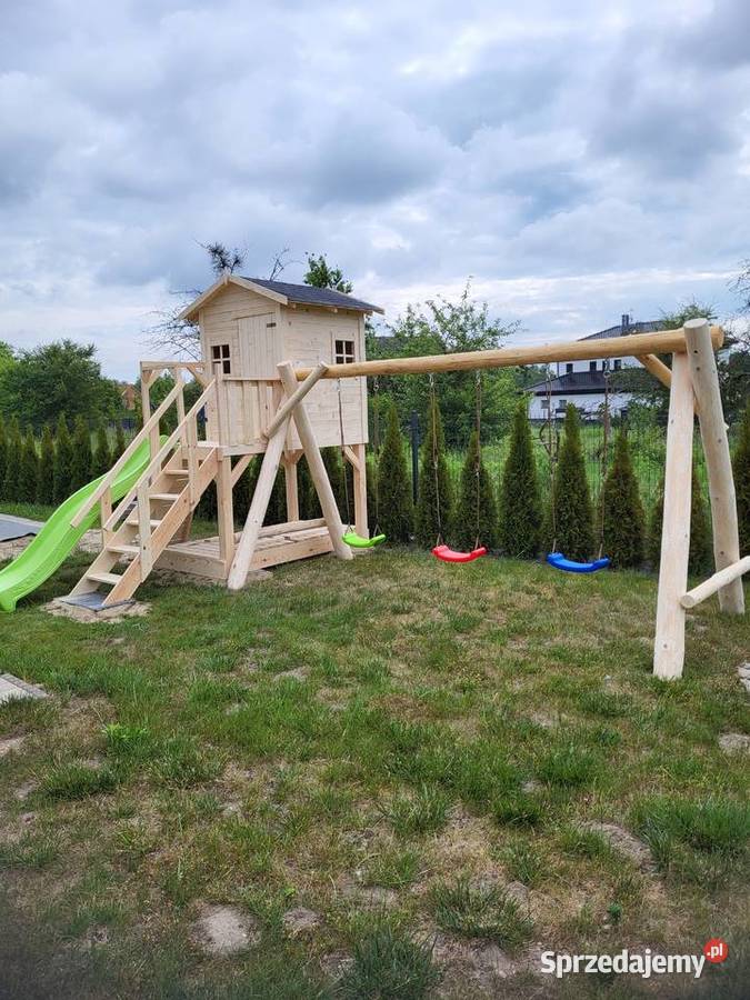 Plac zabaw Krzyś domek dzieci huśtawki ślizg