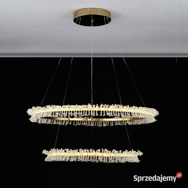 Żyrandol kryształowy nowoczesny złoty lampa Lampy wiszące Warszawa