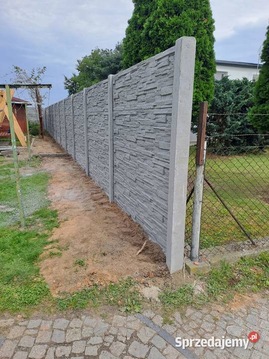 Markowe ogrodzenia betonowe Płyty słupki Bielany Wrocławskie