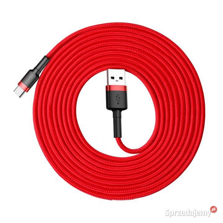Mocny kabel Baseus USB typC typec w oplocie 3m Siemianowice Śląskie