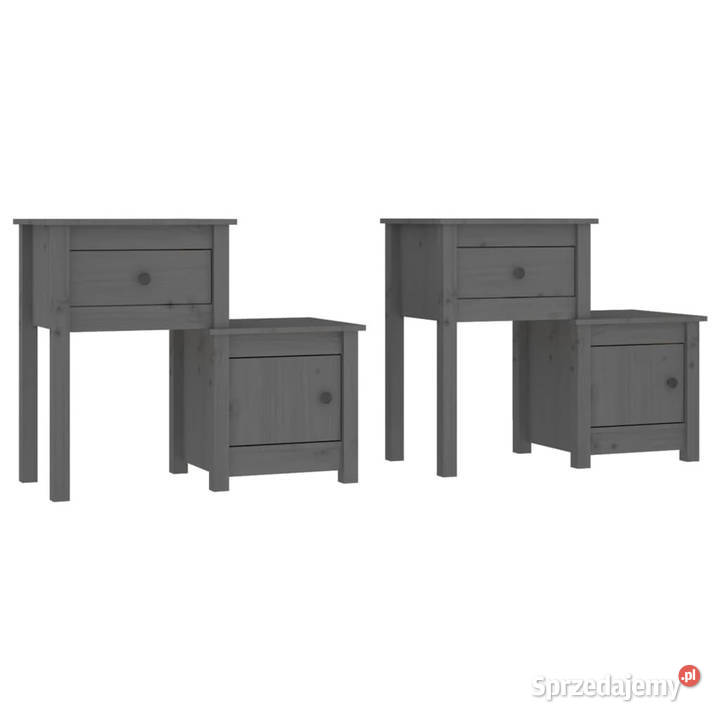 Szafki nocne 2 szare 795x38x655 lite drewno Warszawa