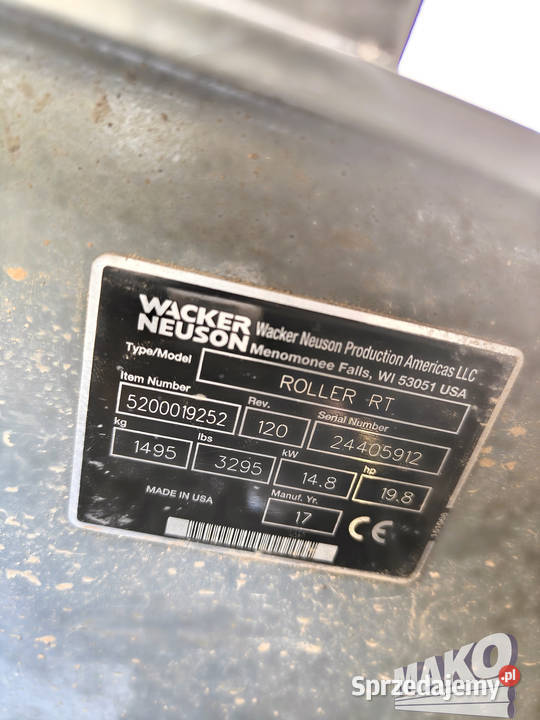 Walec okołkowany Wacker Neuson RTSC3 WIDEO pilot