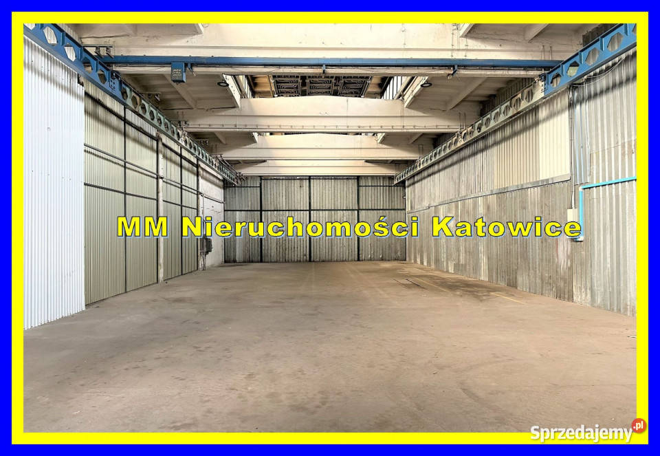 Hala ogrzewana z mediami Katowice DTŚ centrum 350m2 śląskie