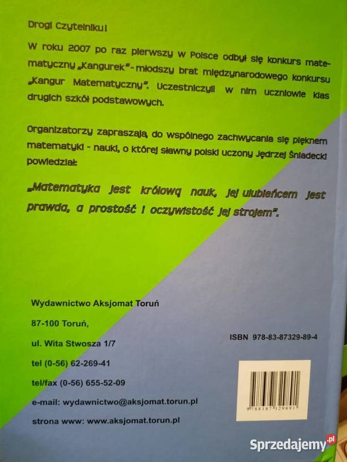 Matematyczne zabawy kangurów książki Warszawa