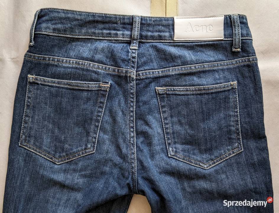 Acne Hex Pure Jeans 2732 Dark Blue Stretch Denim Spodnie Warszawa